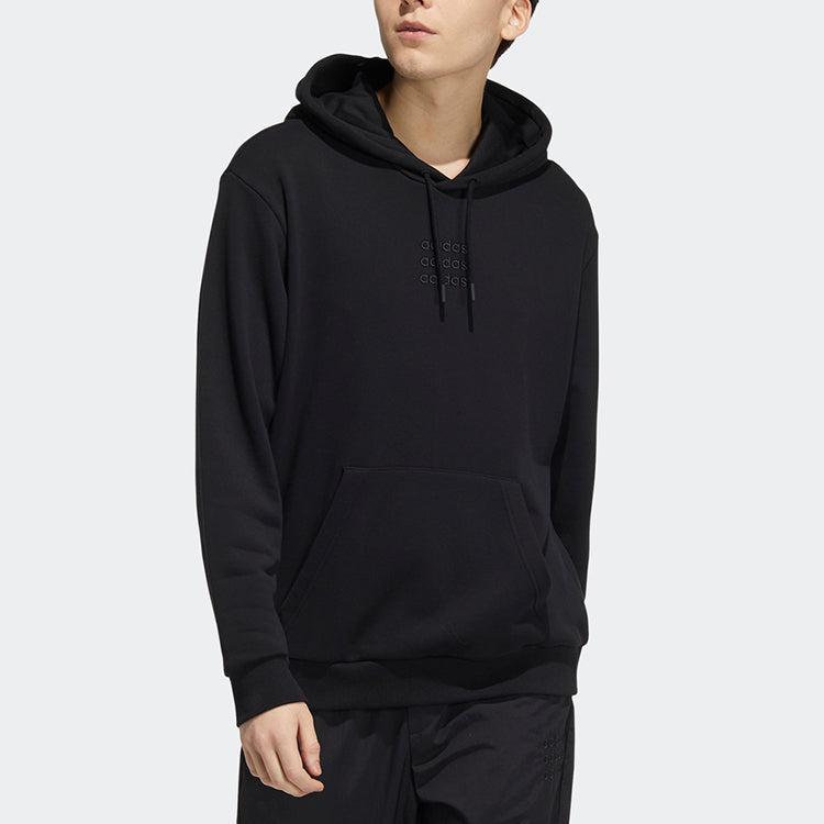 Худи Men's adidas neo Solid Color Long Sleeves Black H14214 — фото 3