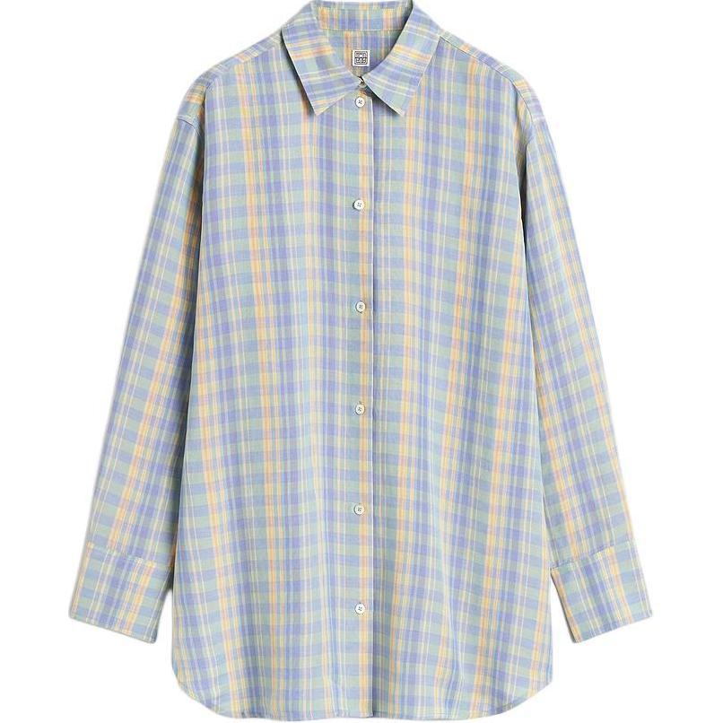 Клетчатая льняная рубашка TOTEME, madras plaid print — фото 3