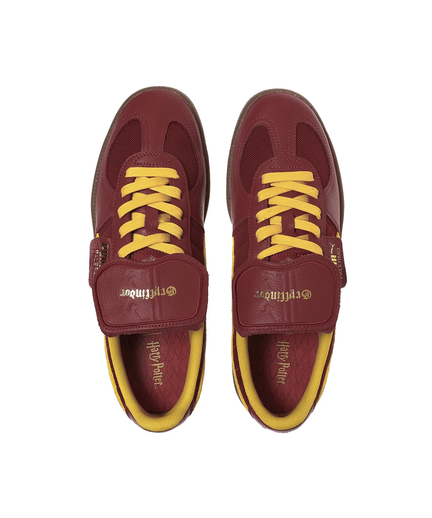 Мужские кроссовки из натуральной кожи PUMA PALERMO HARRY POTTER красные — фото 2