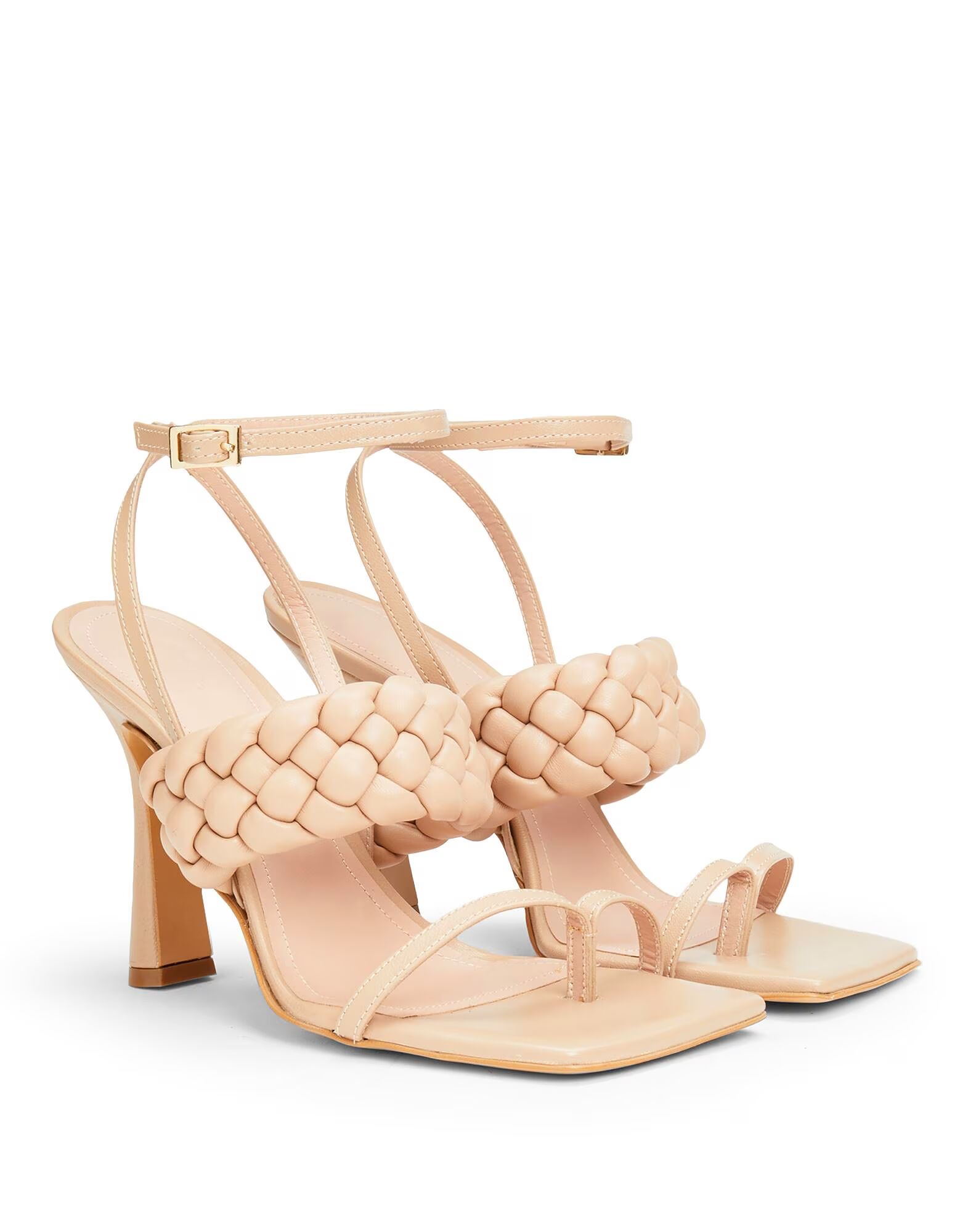 Сандалии High-Helled Sandals W/ Woven Strap 8 By Yoox, светло-коричневый — фото 4