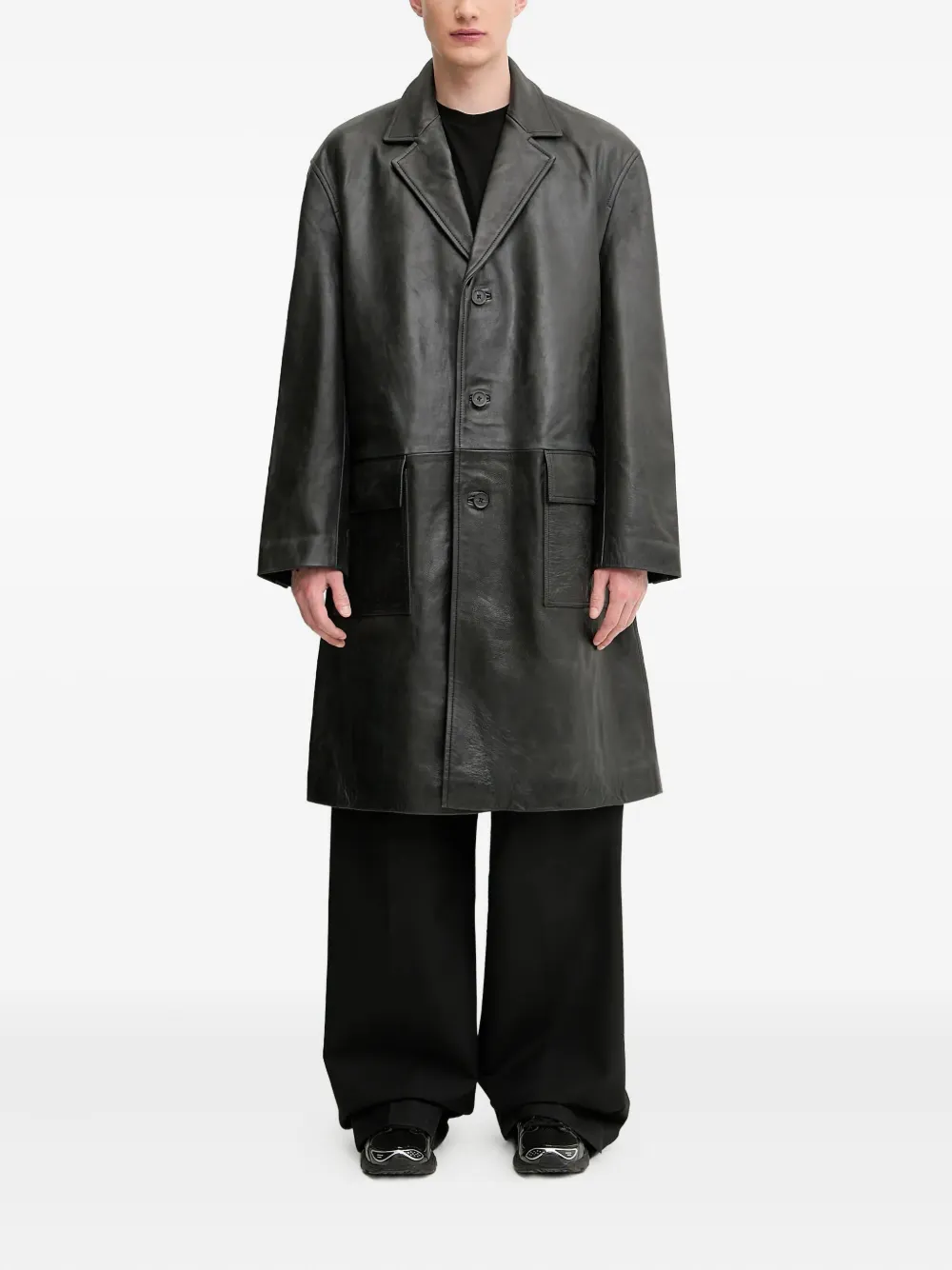 

Кожаное пальто 1017 ALYX 9SM, черный