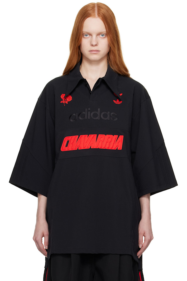 

Поло Adidas Originals с логотипом Edition Willy Chavarria, черный