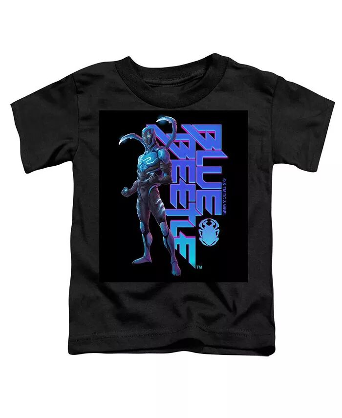 

Футболка с коротким рукавом для девочек-малышей и младенцев Blue Beetle, черный