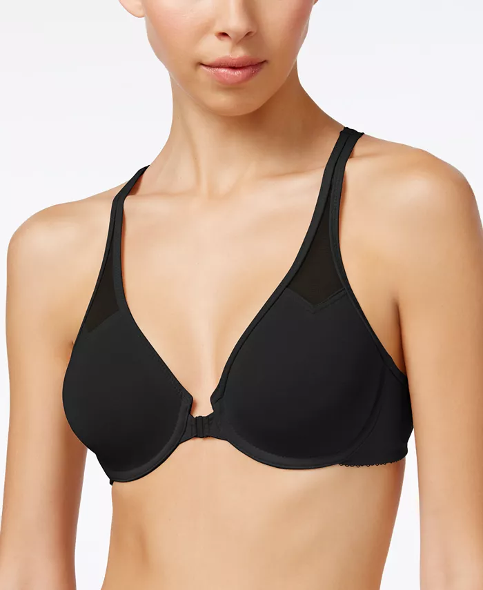 

Бюстгальтер Body by Wacoal Racerback с косточками и передней застежкой 65124, черный