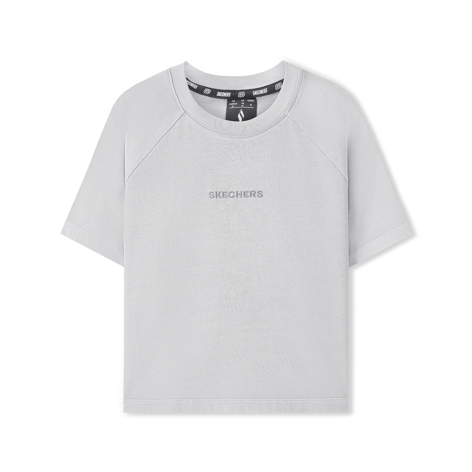 

Футболка с рукавом реглан женская smoke gray Skechers, серый