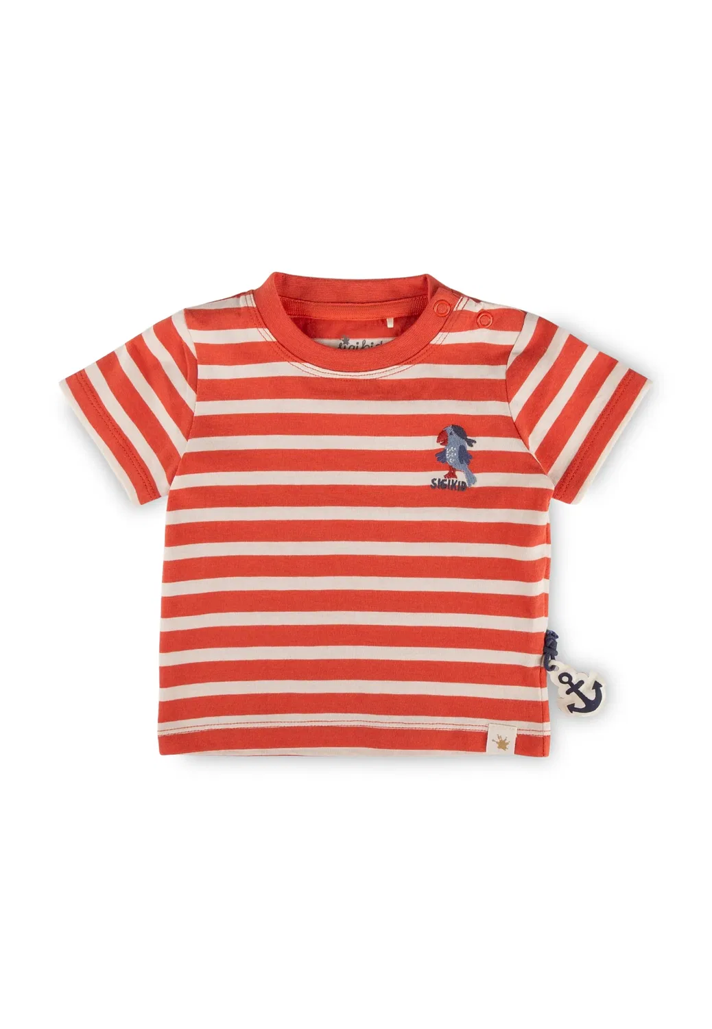 Тип: T-Shirt, характеристика: полосатый, бренд: Sigikid, цвет: красный полосатый