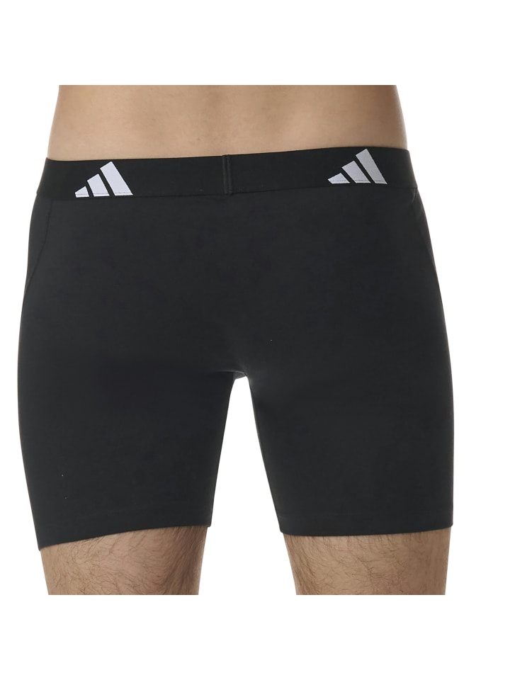 Трусы боксеры adidas, цвет schwarz/weiß/grau — фото 4