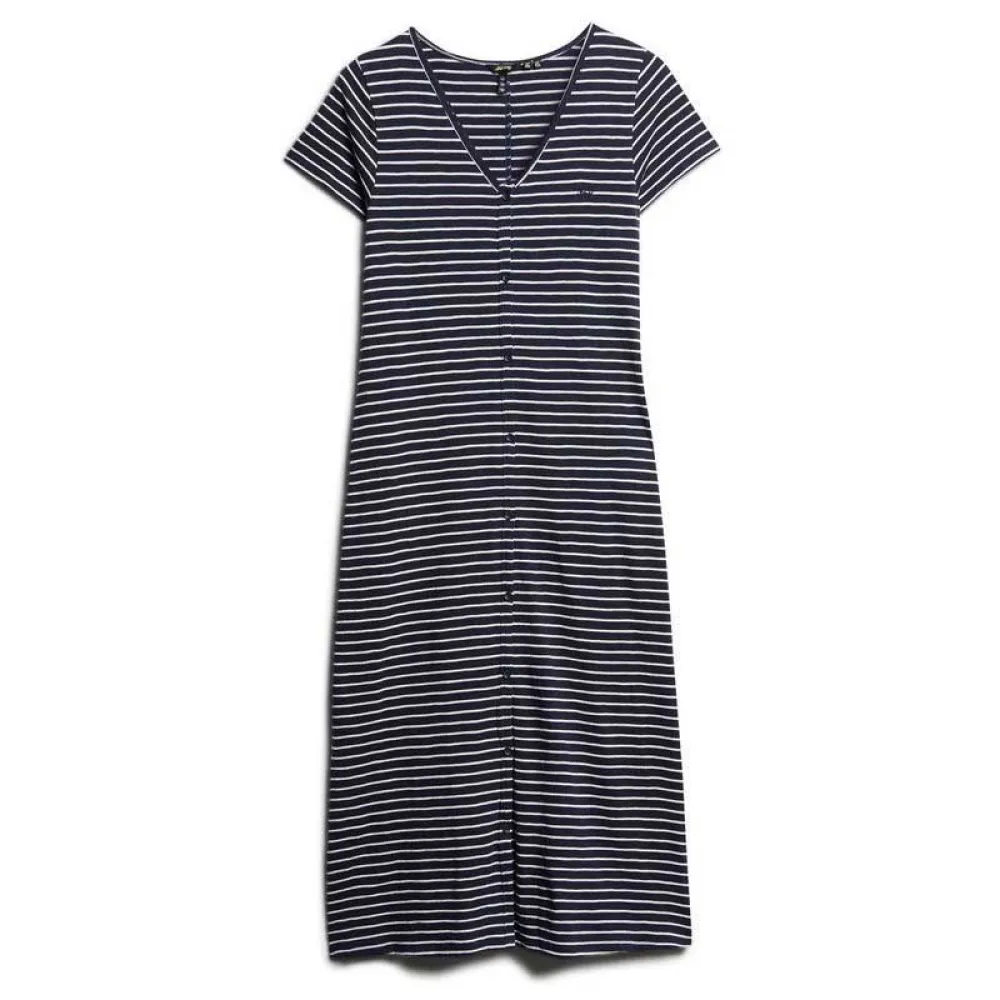 

Платье Superdry Thru Jersey short sleeve midi, синий