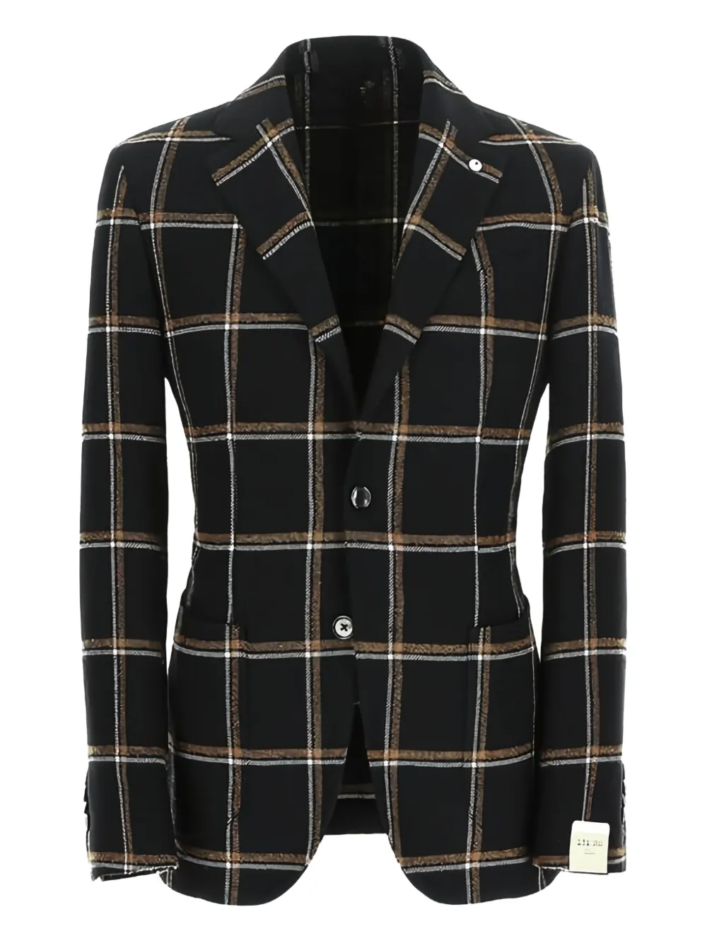 

Пиджак в клетку на одной пуговице L.B.M. 1910, черный