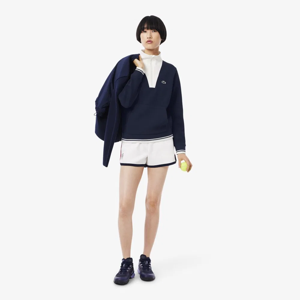 Свитшот Lacoste Heritage Tennis, на молнии, тёмно-синий — фото 4