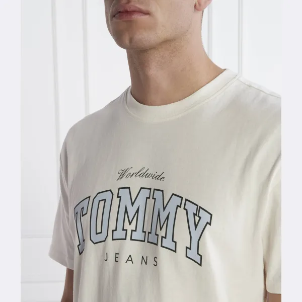 Футболка стандартного кроя Tommy Hilfiger, экрю — фото 3