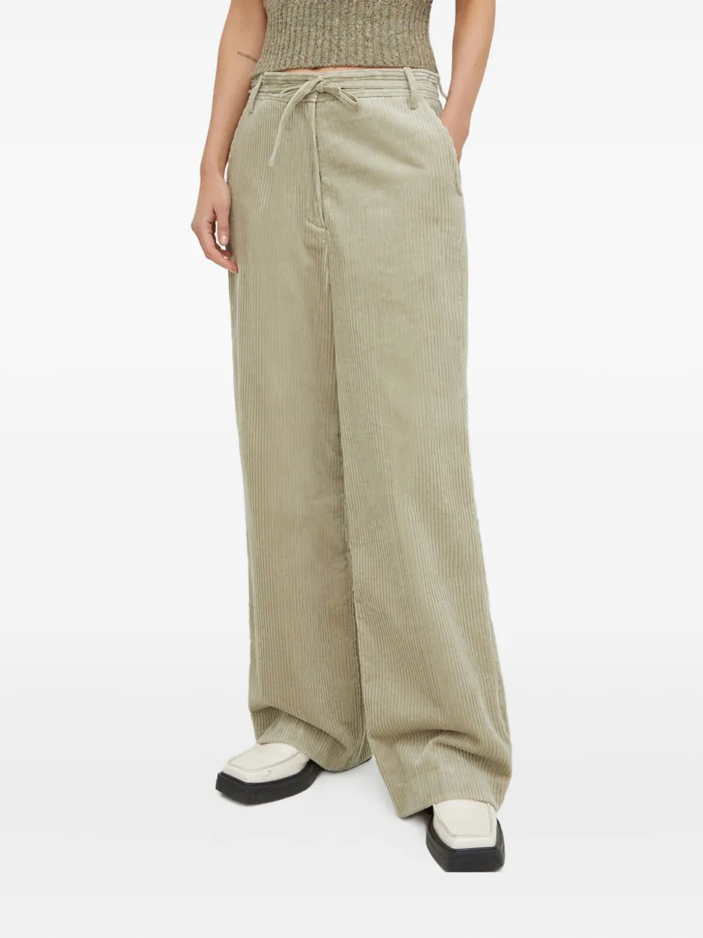 

Брюки из вельвета на шнурке Day Birger Et Mikkelsen, зеленый