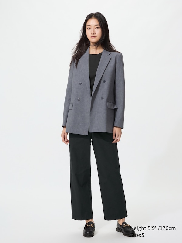 

Хлопковые брюки свободного кроя до щиколотки (удлиненные) Uniqlo, 09 black