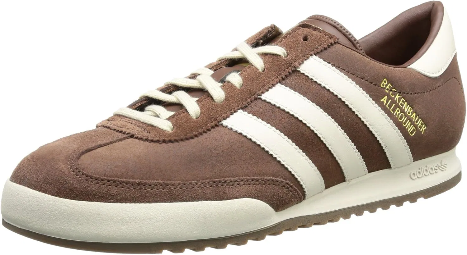 Мужские низкие кроссовки Adidas Beckenbauer, Braun Leather Sue 1 Bliss S13 Gum5
