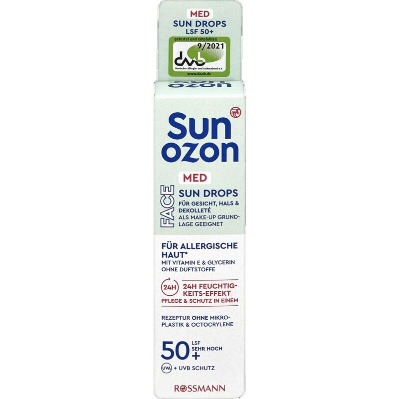 

Солнцезащитные капли Med SPF 50+ sunozon, 30 ml