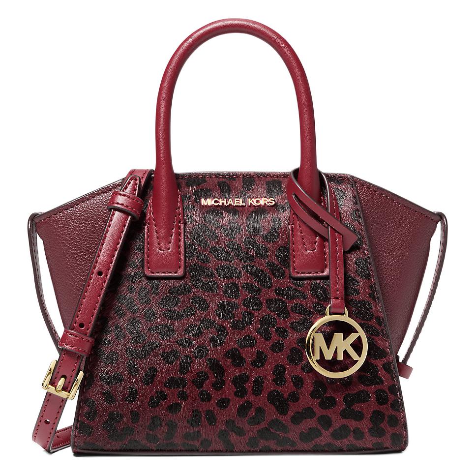 

Сумка через плечо Avril из коровьей замши и кожи женская тёмно-бордовая разноцветная MICHAEL KORS