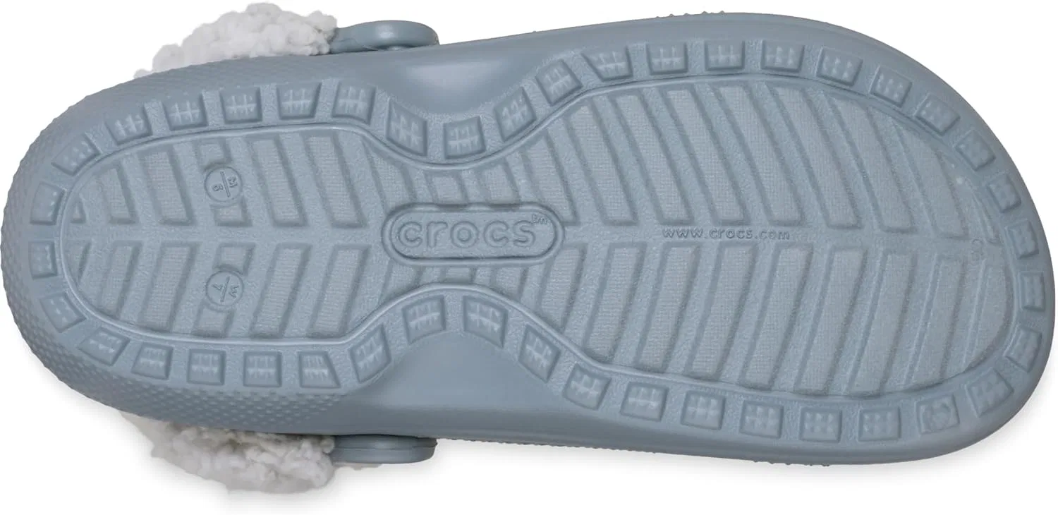 Мужские классические деревянные сабо Crocs на флисовой подкладке, Concrete — фото 3