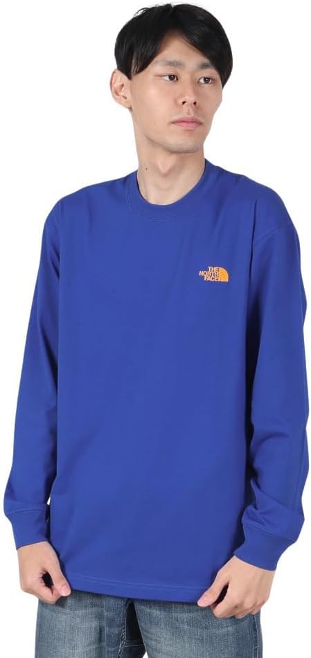 

Мужская футболка с длинными рукавами The North Face, квадратный логотип на спине, быстросохнущая, с защитой от УФ-излучения и электростатического разряда, синий