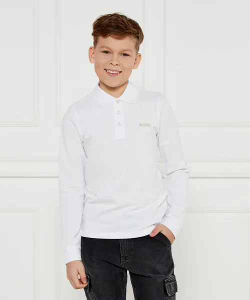 

Футболка поло Regular fit Hugo Kids, белый