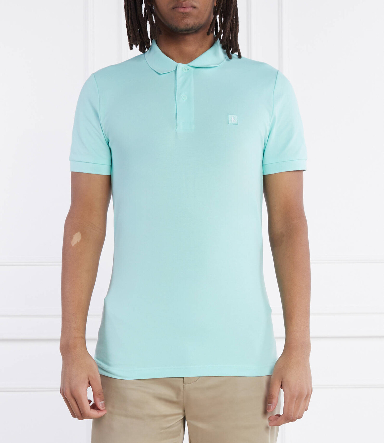 

Поло CALVIN KLEIN JEANS EMBRO BADGE Slim Fit, цвет menta