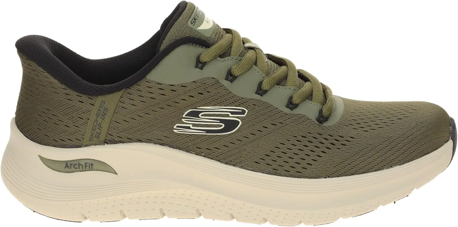 Мужские кроссовки Skechers 232462-wbk, оливковый — фото 2