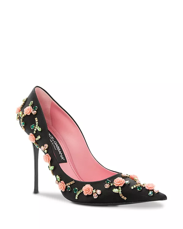 Женские туфли с декором Dolce & Gabbana, черный