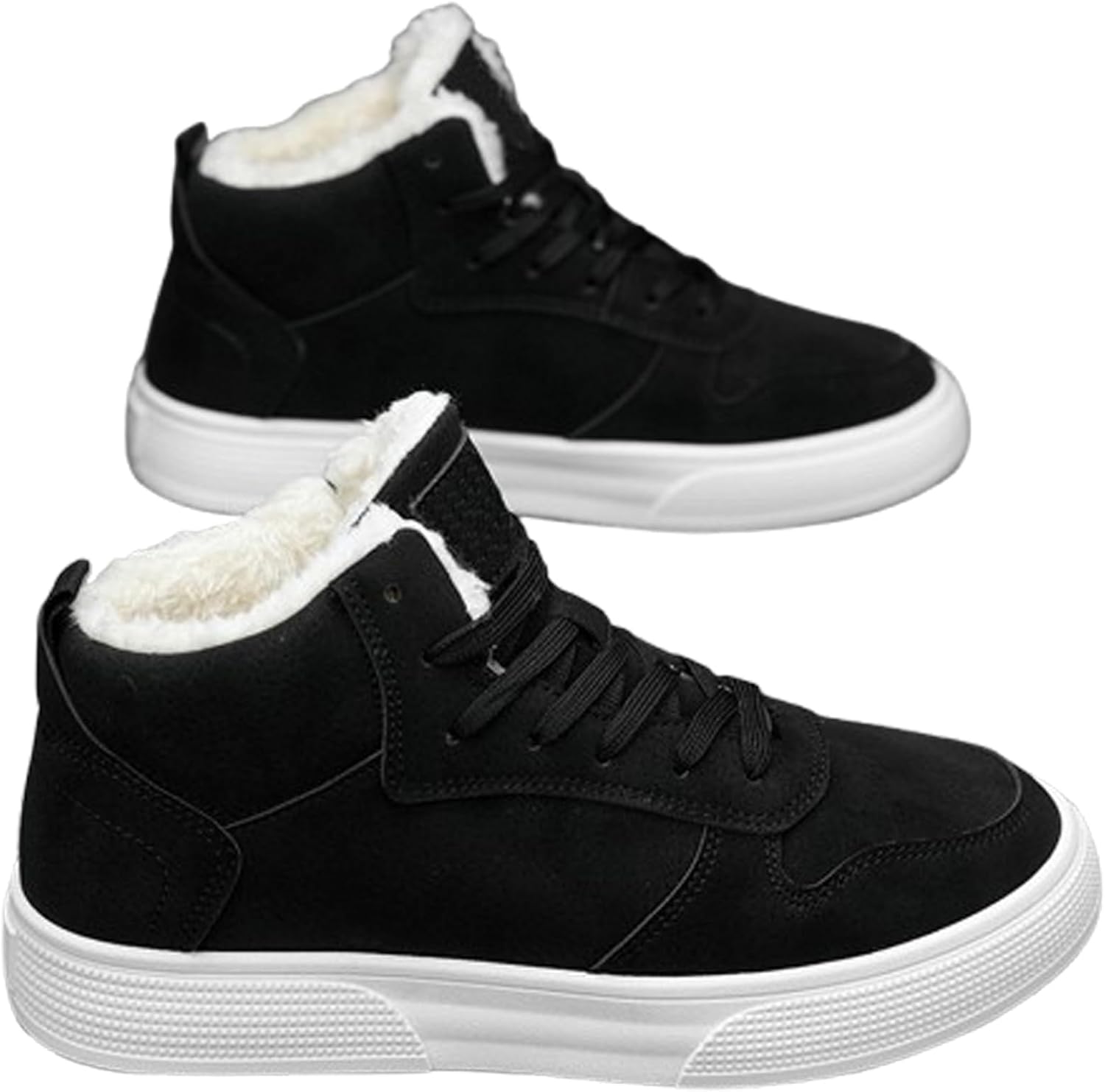 

Мужские зимние ботинки, теплые с флисовой подкладкой, противоскользящие для улицы Generic, черный