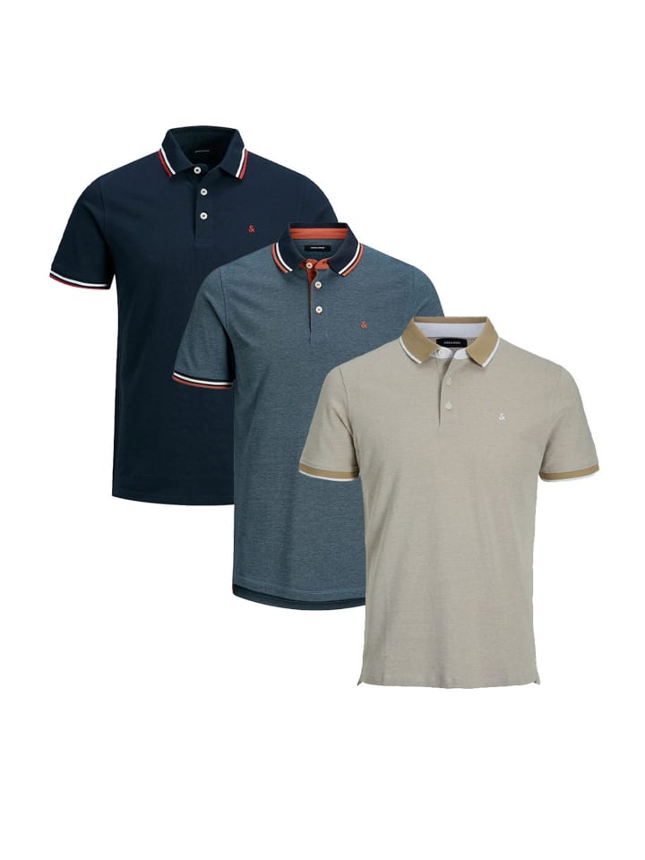 

Футболка поло Jack & Jones, цвет dunkeblau/blau/beige