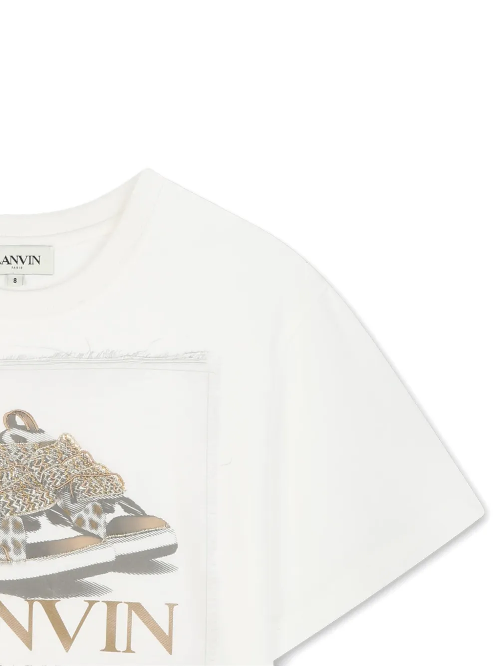 Футболка с графичным принтом Lanvin Enfant, белый — фото 3
