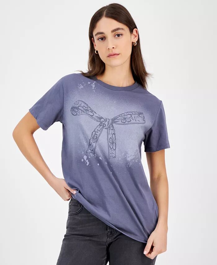 

Футболка с кружевным бантом для юниоров Grayson Threads, The Label, серый