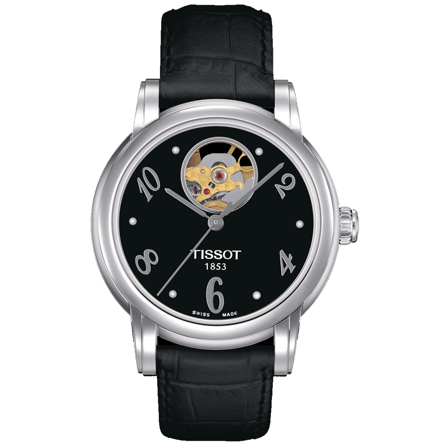 

Tissot Женские T-Classic Lady Heart Часы с черным циферблатом