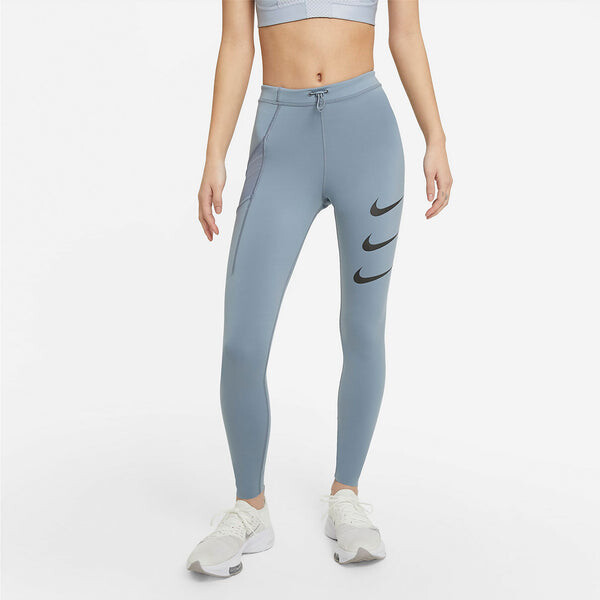 Брюки epic luxe run division printing fitness pants grey Nike, серый — фото 3