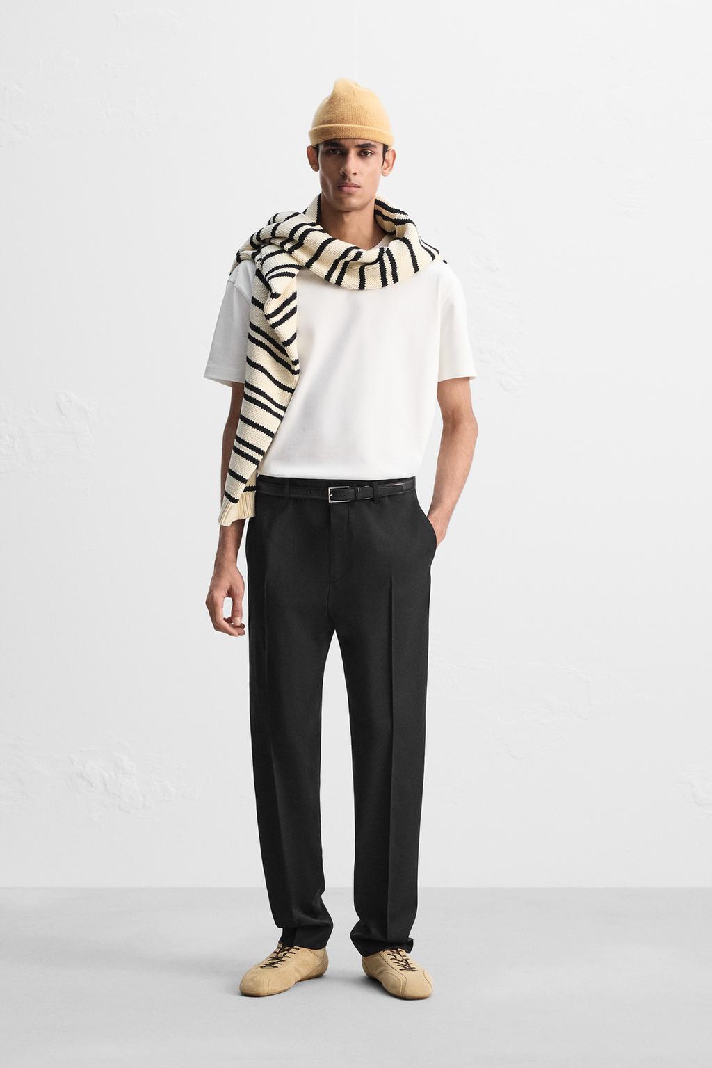 

Брюки от шерстяного костюма ZARA, черный