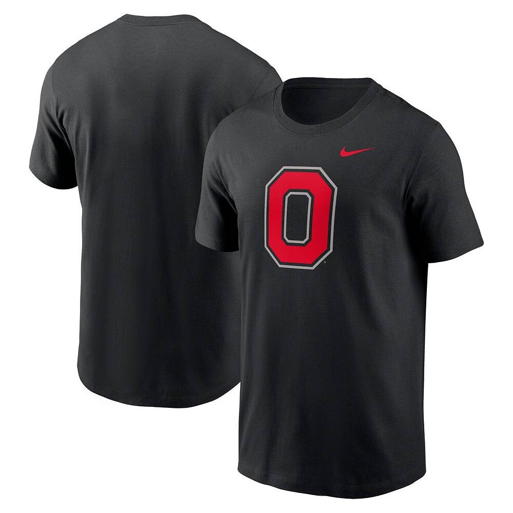 Мужская черная футболка с альтернативным логотипом Nike Ohio State Buckeyes Primetime Evergreen, цвет Osu Black — фото 2