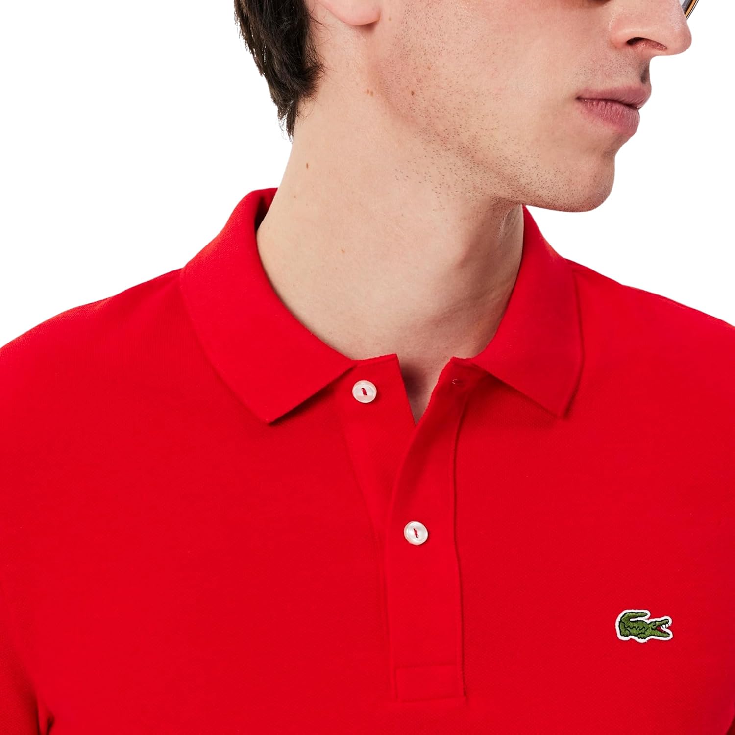 Lacoste мужская приталенная короткая рукав поло L12.12, Red — фото 2