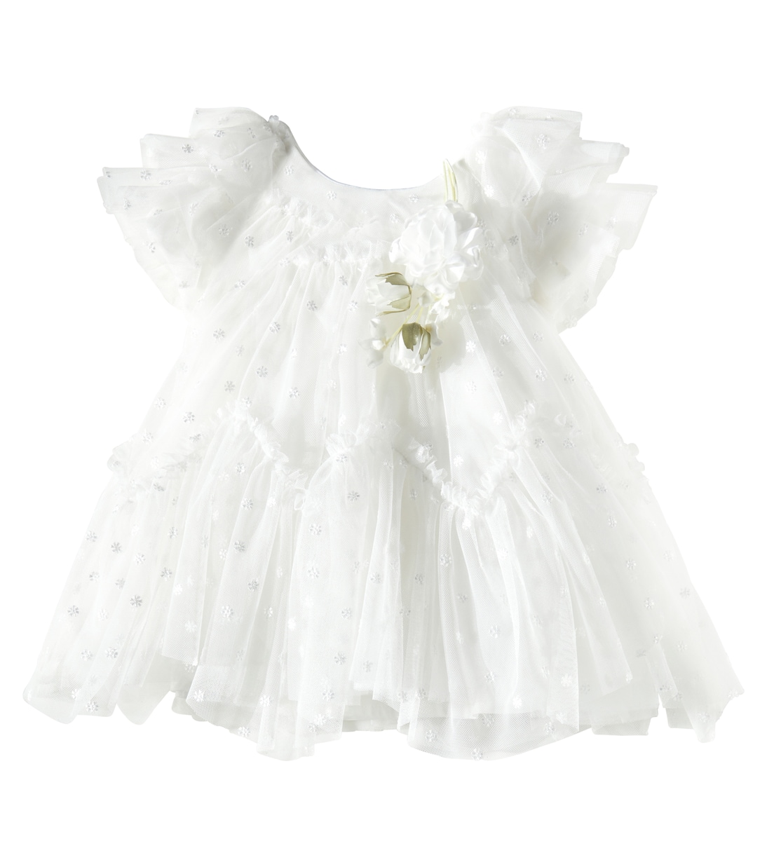 

Платье из тюля с декором Baby Daisy Monnalisa, Panna