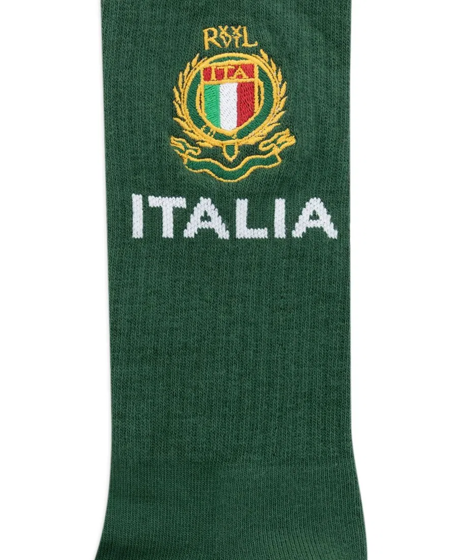 Мужские носки Country Italia с вышивкой Polo Ralph Lauren, зеленый — фото 3
