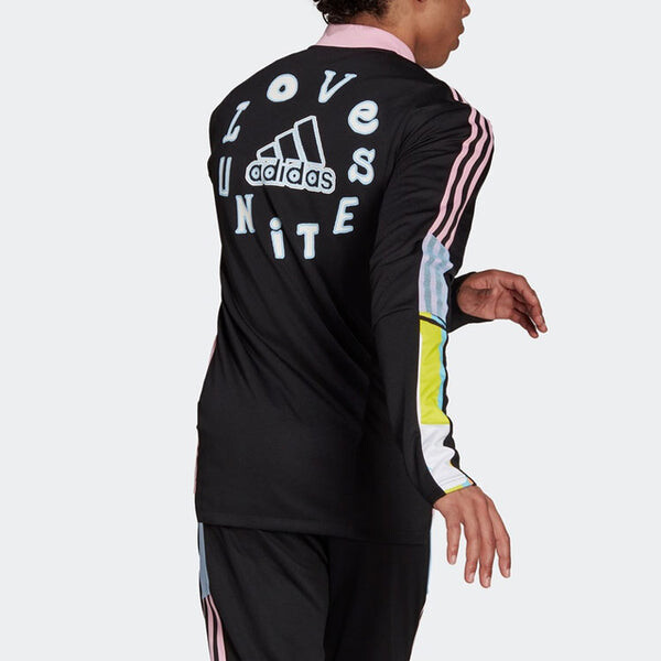 Куртка adidas Colorblock Soccer/Football Sports Jacket Black, черный — фото 3