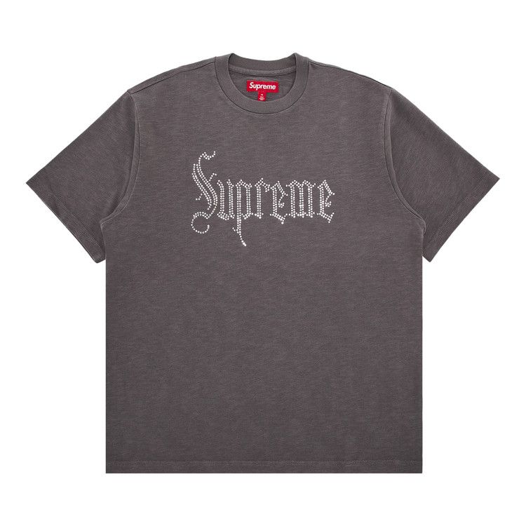 

Топ Supreme Rhinestone Short-Sleeve Top, Grey