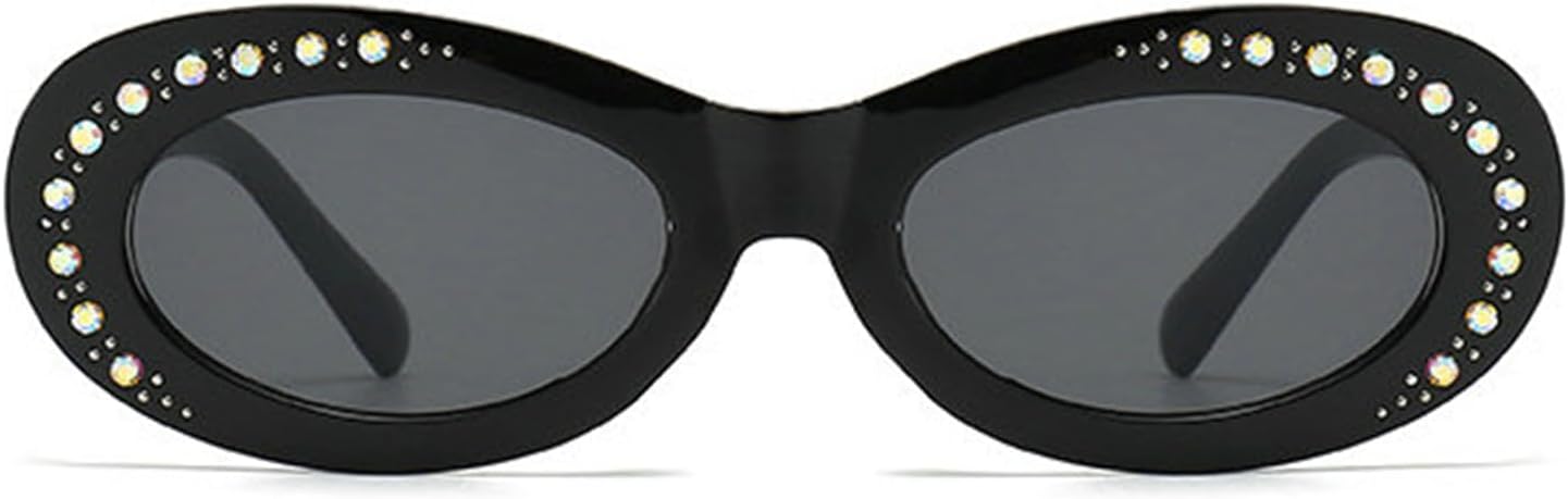 

Хелена, роскошные блестящие солнцезащитные очки в кристальной оправе для женщин, винтажные солнцезащитные очки со стразами для мужчин, круглые очки в стиле хип-хоп helena, Black