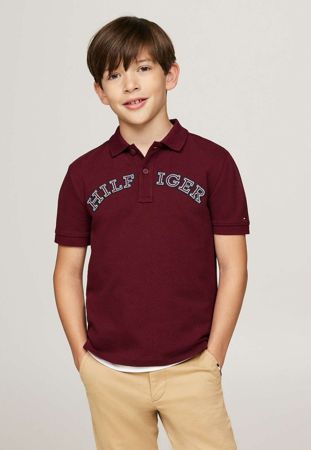 

Рубашка поло REGULAR Tommy Hilfiger, темно-красный
