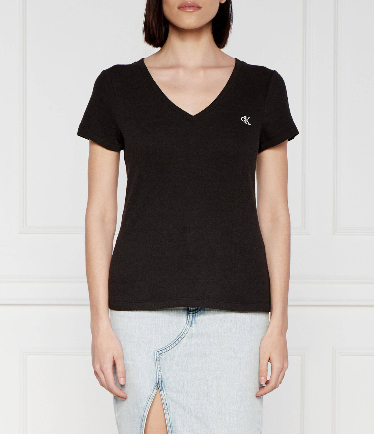 

Футболка CALVIN KLEIN JEANS SLUB Slim Fit, черный