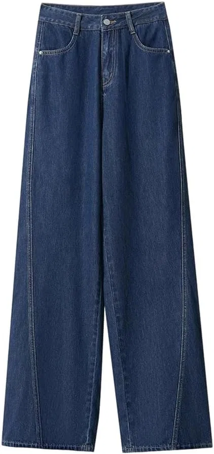 Джинсы из лиоцелла и хлопка, Wide Leg, Синий