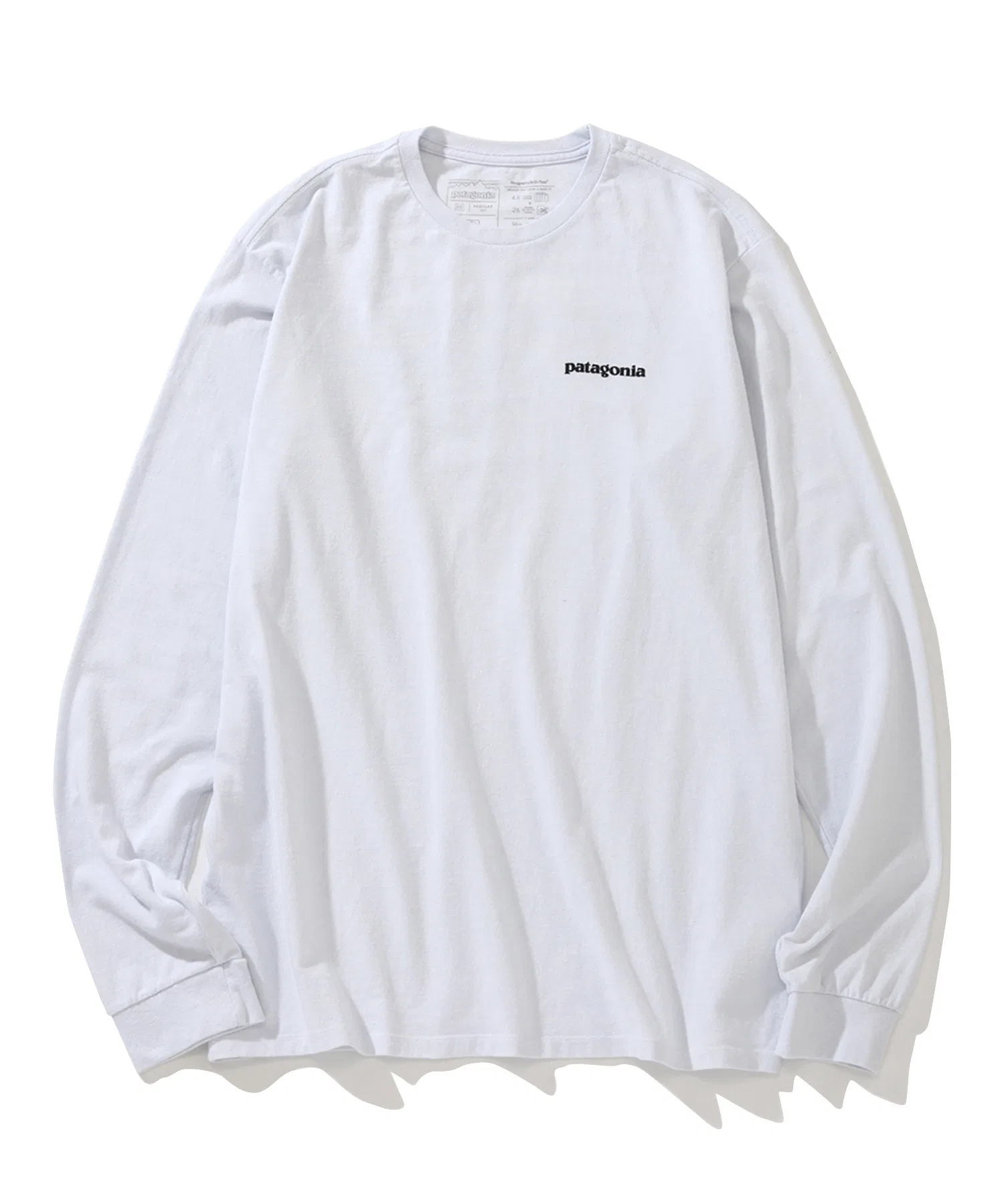 Унисекс футболка с логотипом Patagonia L/S P-6 Logo Responsibili-Tee тёмно-синяя — фото 2