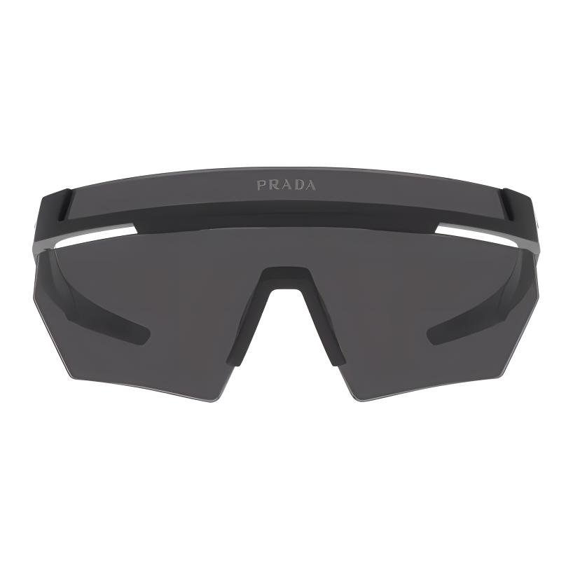 PRADA Затемнённые солнцезащитные очки с защитной оправой, Black — фото 3