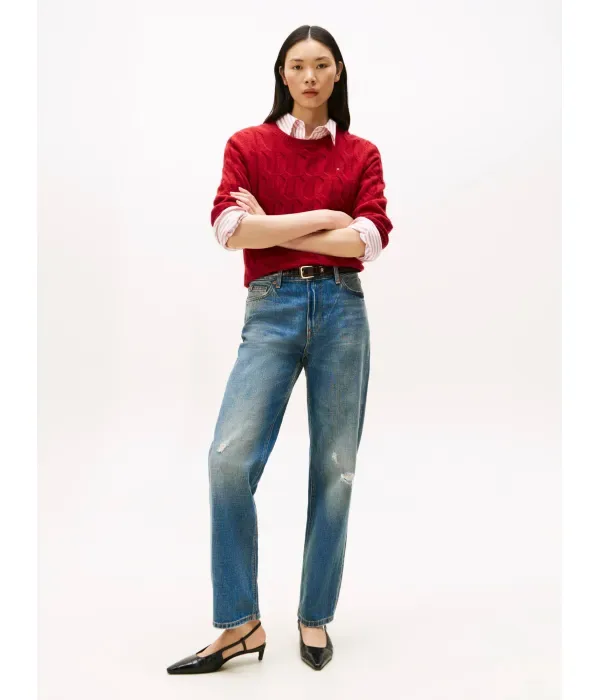 Шерстяной свитер regular fit Tommy Hilfiger, красный — фото 2