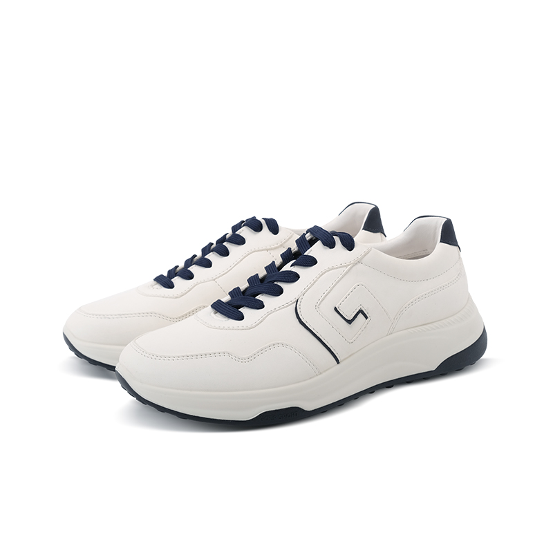 GOLF Низкие повседневные кроссовки мужские белый и темно-синий, цвет White+Navy Blue — фото 3