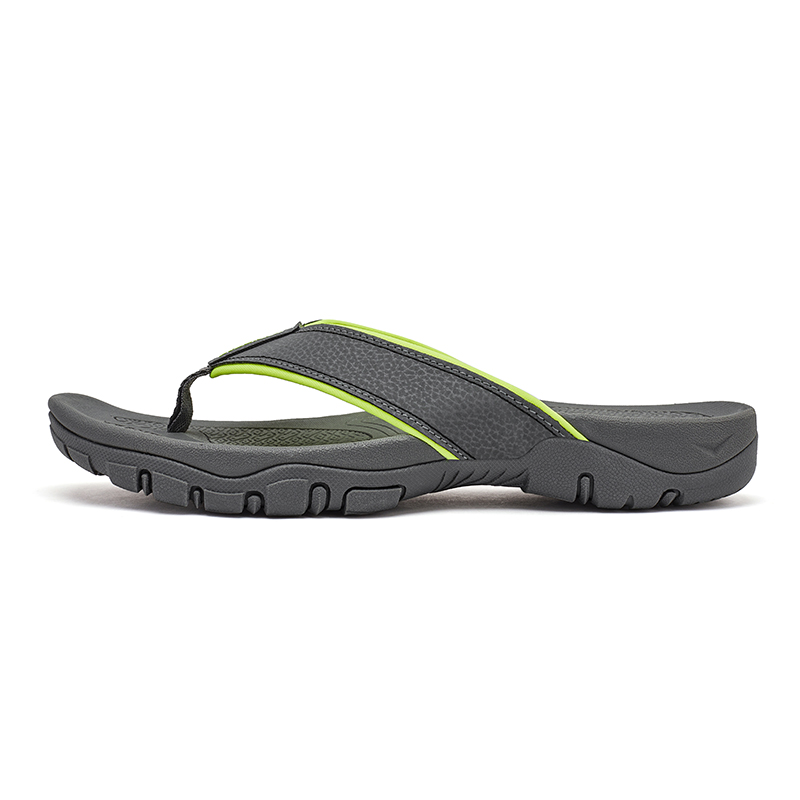 

HOBIBEAR Мужские устойчивые к истиранию нескользящие быстросохнущие шлепанцы серо-неоново-зеленые, цвет Gray/Neon Green
