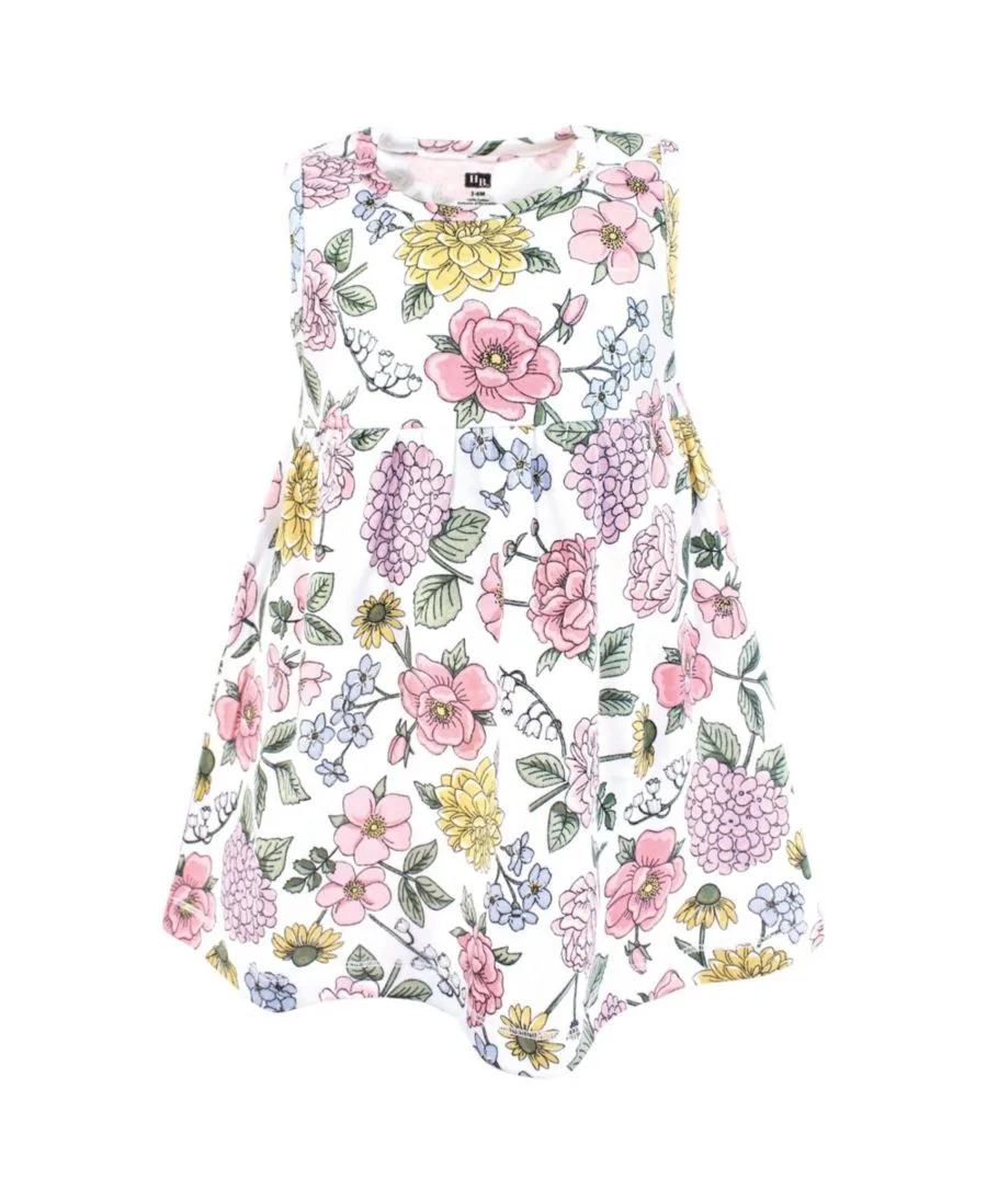 Удобный хлопковый комплект из платья и подходящего кардигана Hudson Baby, Vintage Blossom — фото 4