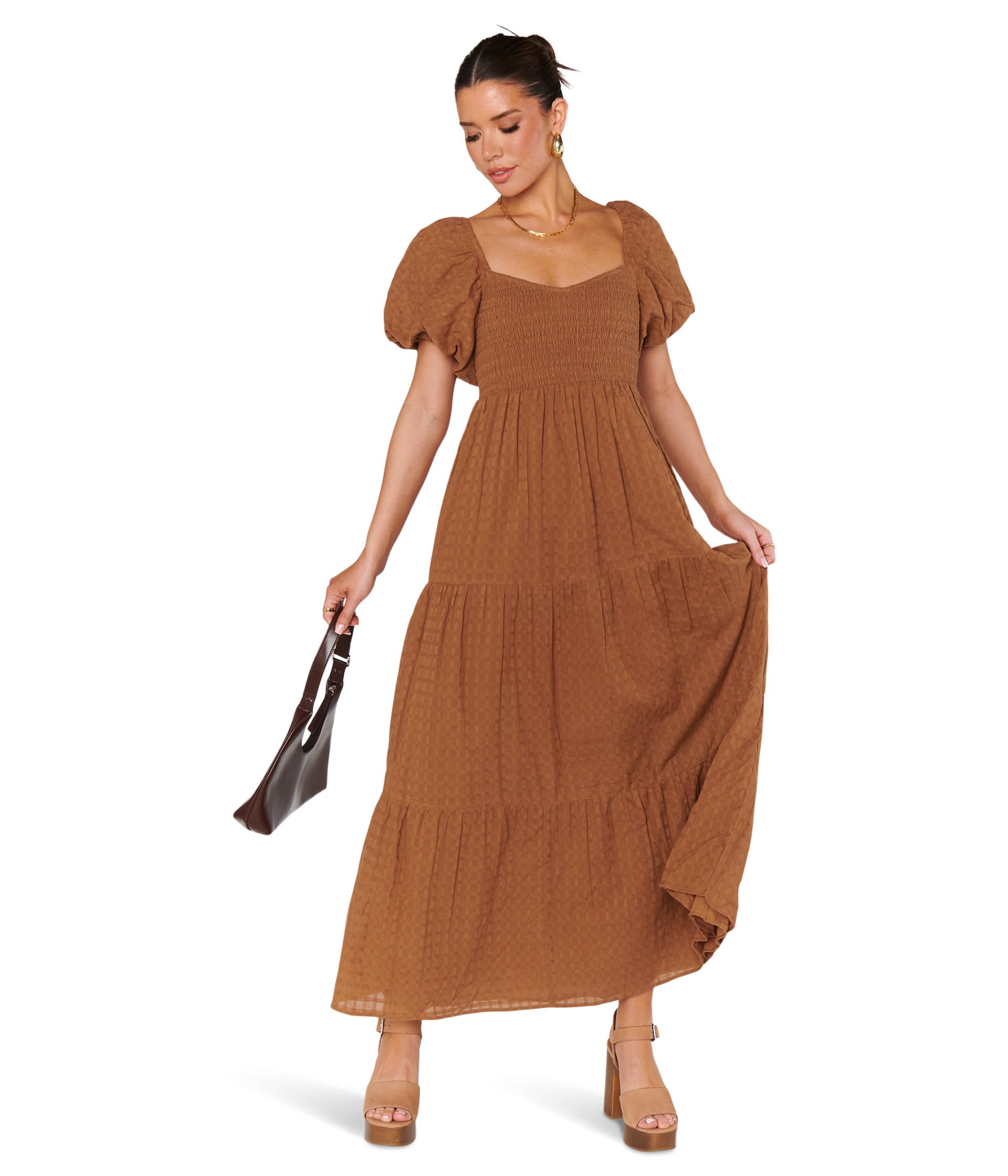 

Платье Show Me Your Mumu Joanna Midi Dress, коричневый